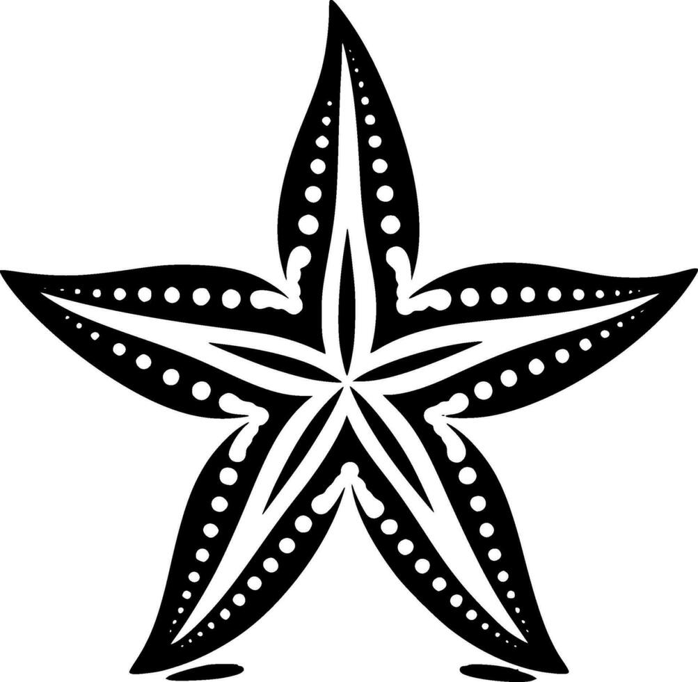 estrella de mar - minimalista y plano logo - vector ilustración