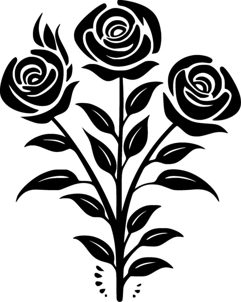 Roses - High Quality Vector Logo - Vector illustration ideal for T-shirt graphic