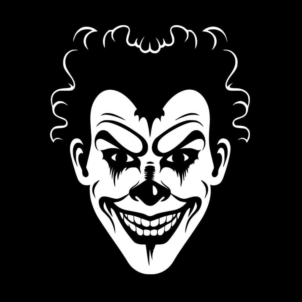 Clown - Minimalist and Flat Logo - Vector illustration