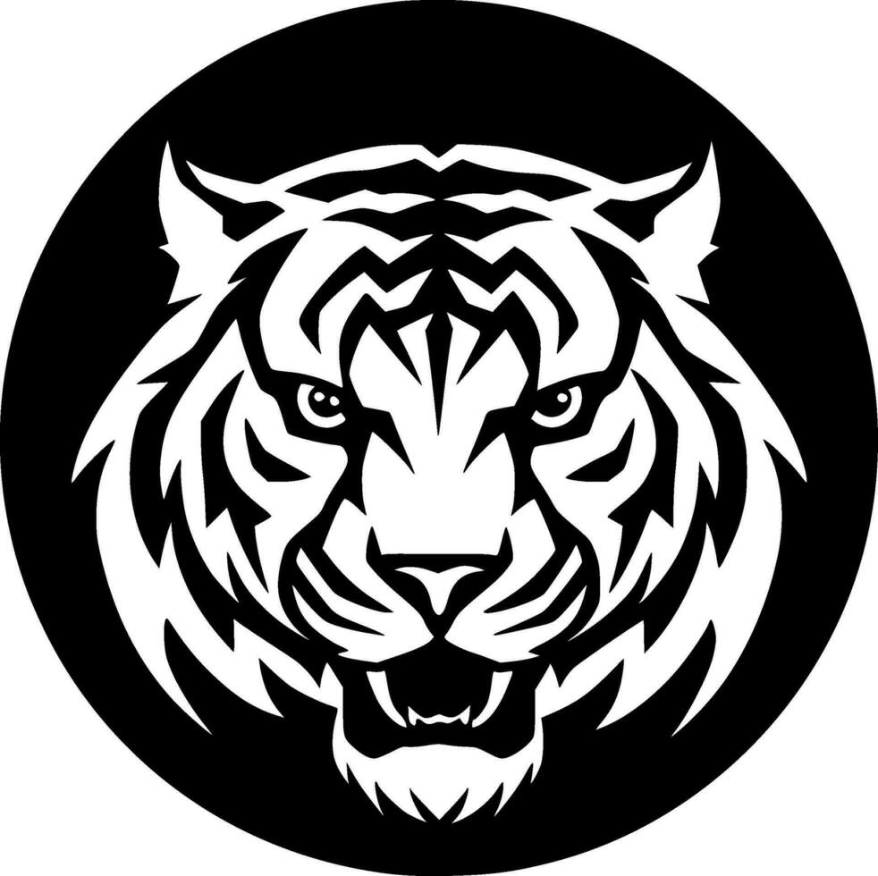 Tiger, Minimalist and Simple Silhouette - Vector illustration