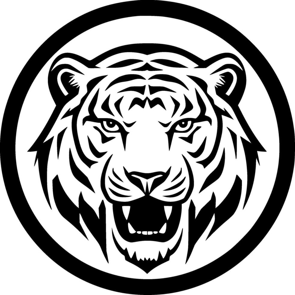 Tiger - Minimalist and Flat Logo - Vector illustration