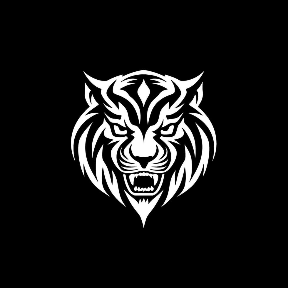 Tigre - minimalista y plano logo - vector ilustración