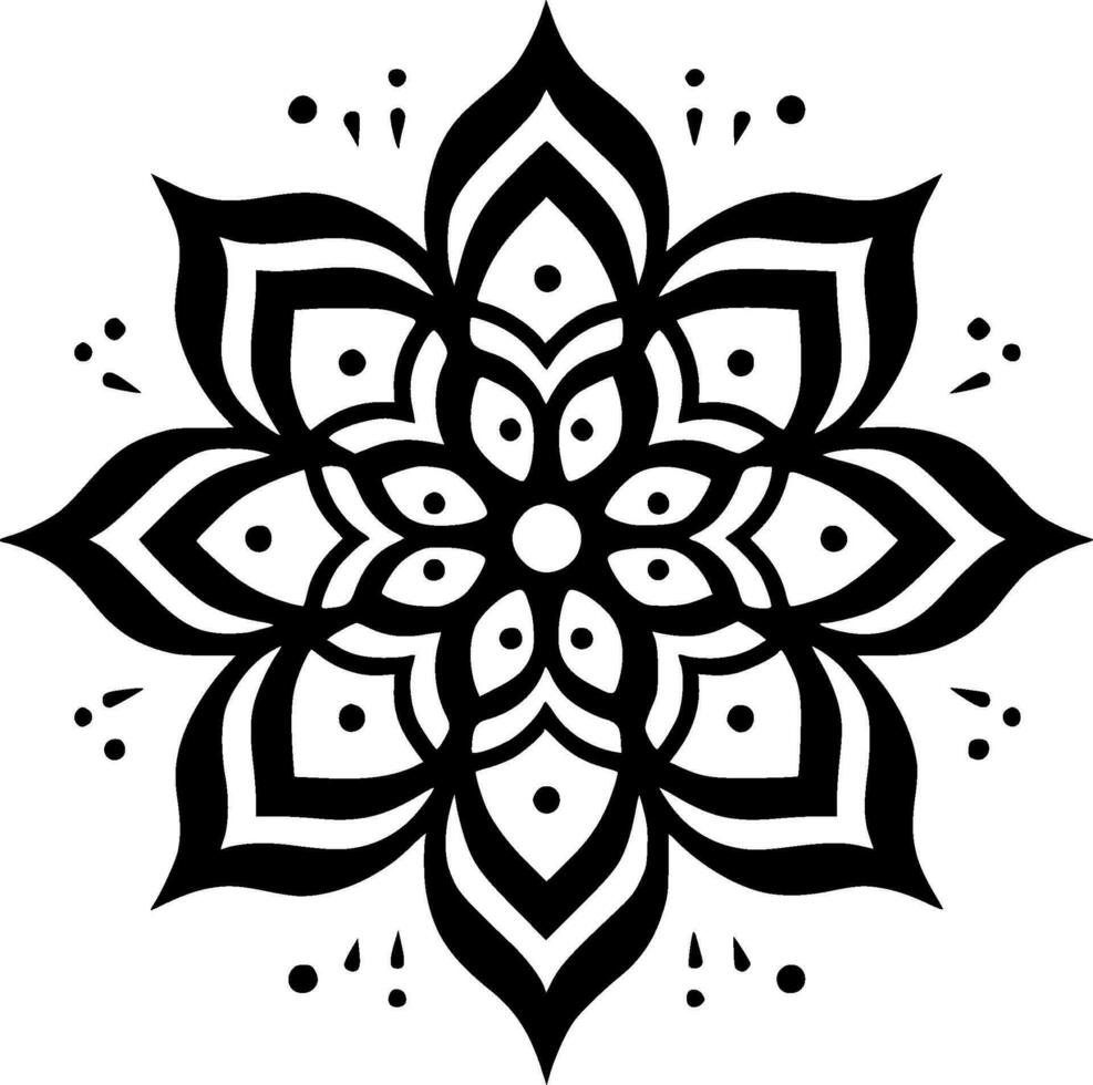 Mandala - Minimalist and Flat Logo - Vector illustration