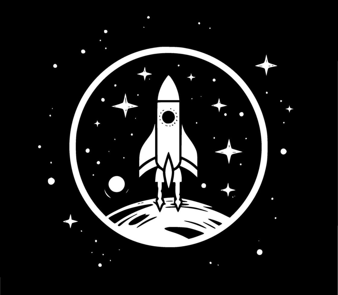 Space - Minimalist and Flat Logo - Vector illustration