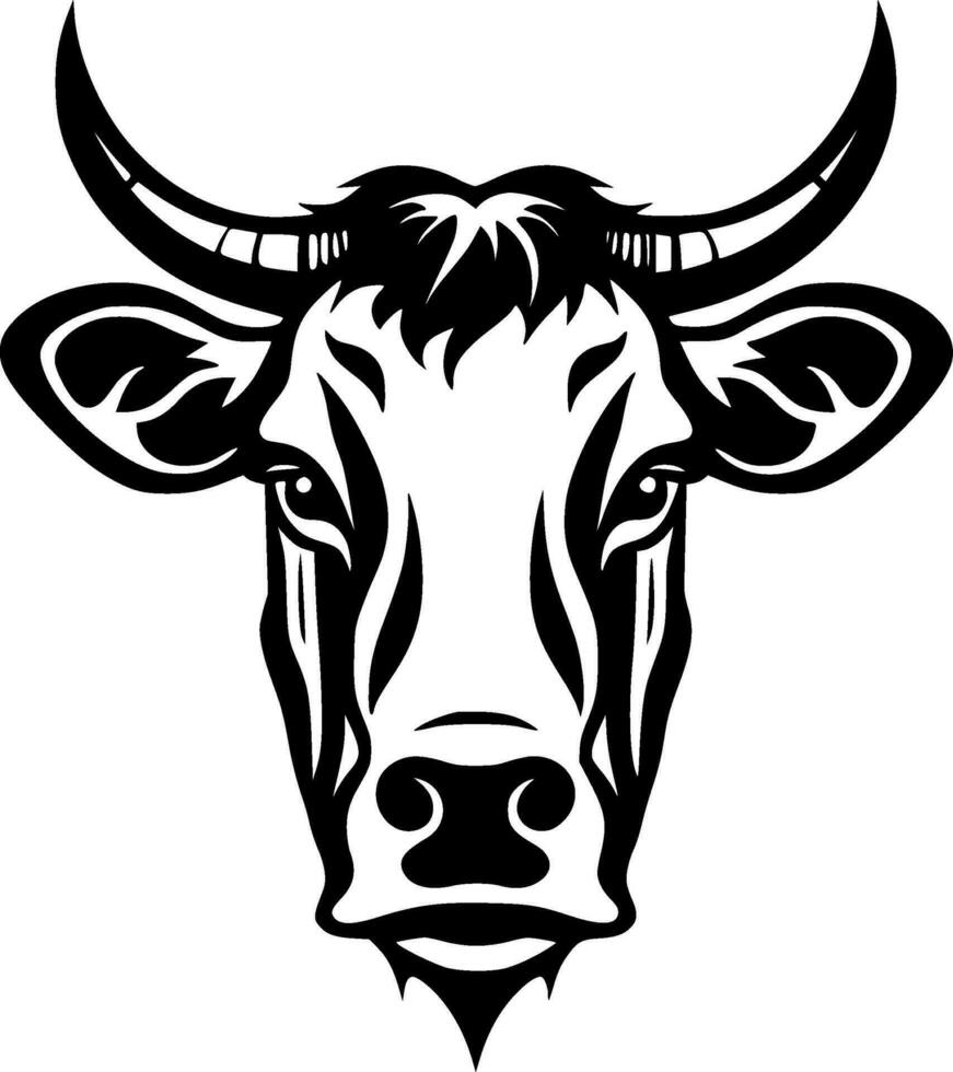 vaca - minimalista y plano logo - vector ilustración