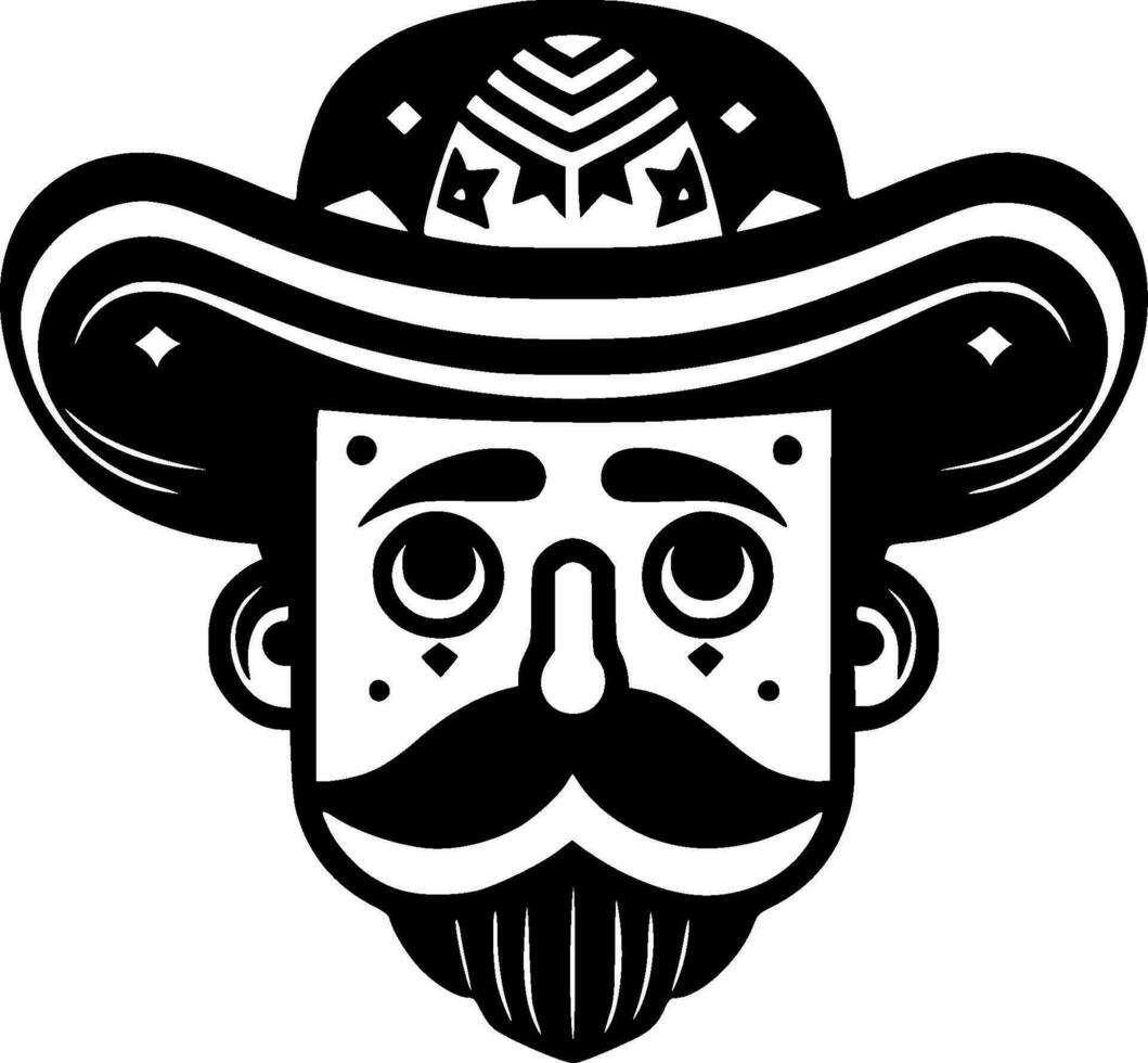 mexicano - minimalista y plano logo - vector ilustración