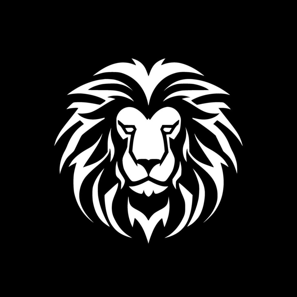 Lion, Minimalist and Simple Silhouette - Vector illustration