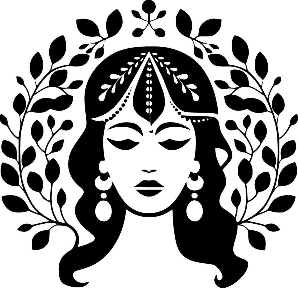 Boho, Black and White Vector illustration