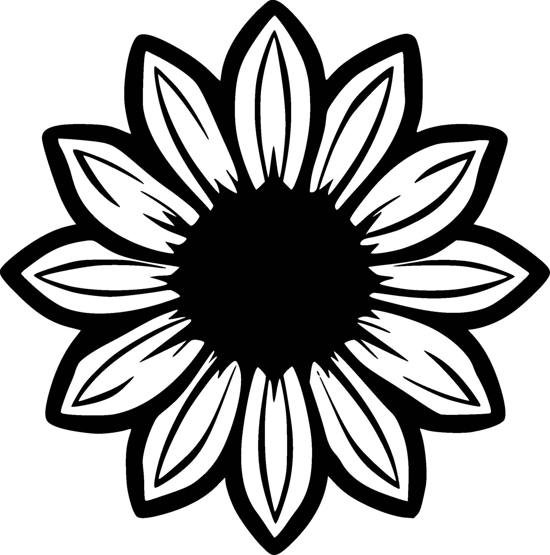 Flower, Black and White Vector illustration 27567089 Vector Art at Vecteezy