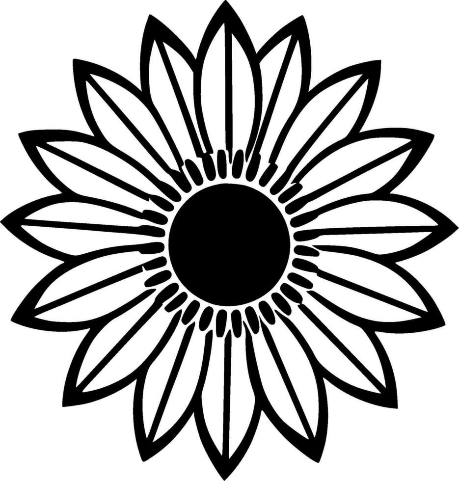 Flower, Minimalist and Simple Silhouette - Vector illustration