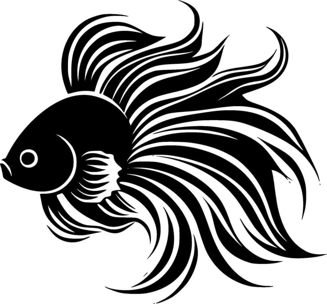 Beta Fish - High Quality Vector Logo - Vector illustration ideal for T-shirt graphic