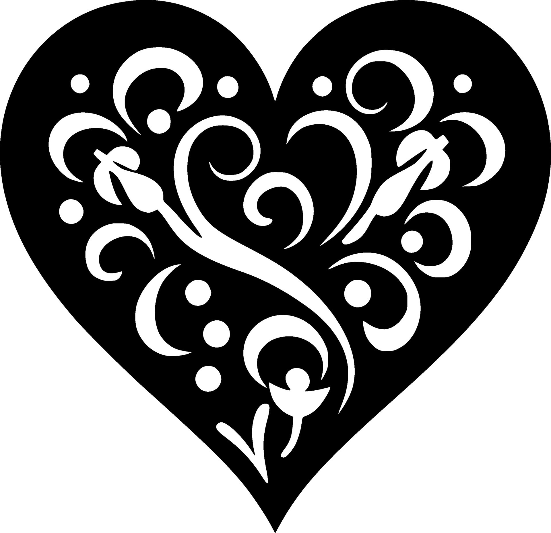 Heart - Black and White Isolated Icon - Vector illustration 27567108