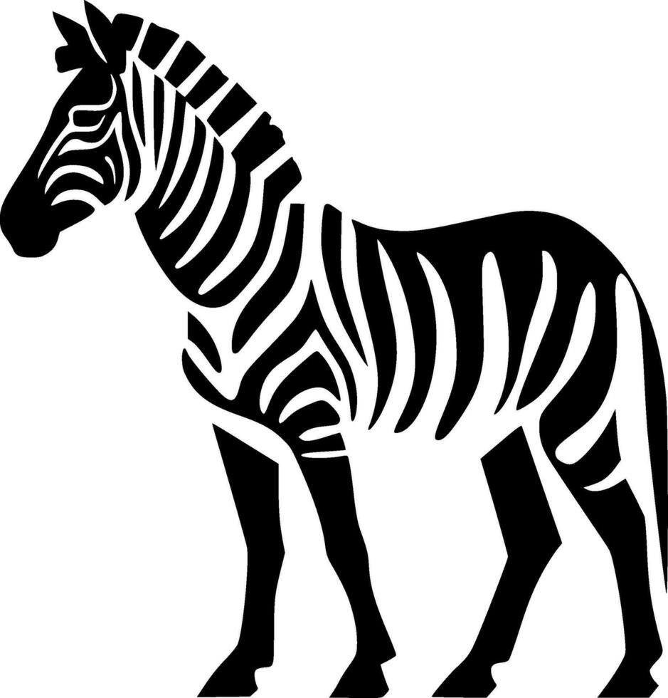Zebra - Minimalist and Flat Logo - Vector illustration