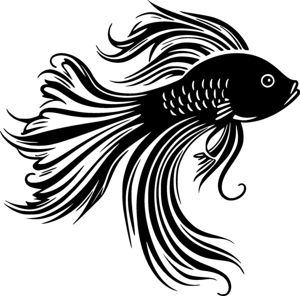 Fish - Minimalist and Flat Logo - Vector illustration