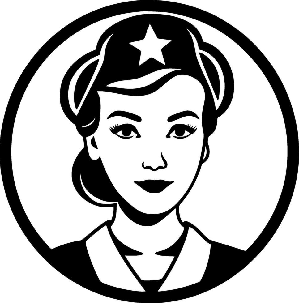 Nurse - Minimalist and Flat Logo - Vector illustration
