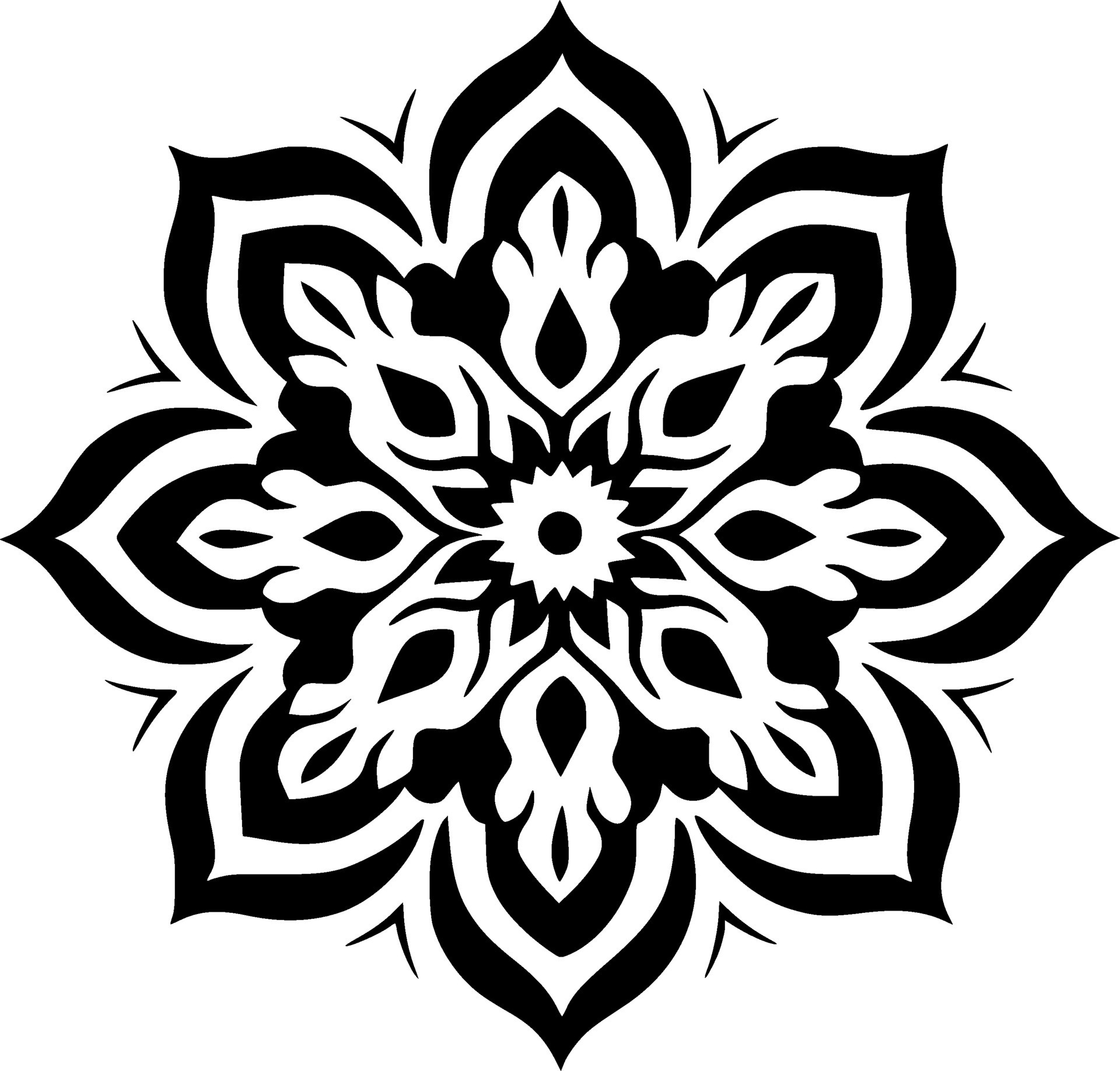 Mandala, Black and White Vector illustration 27567188 Vector Art at