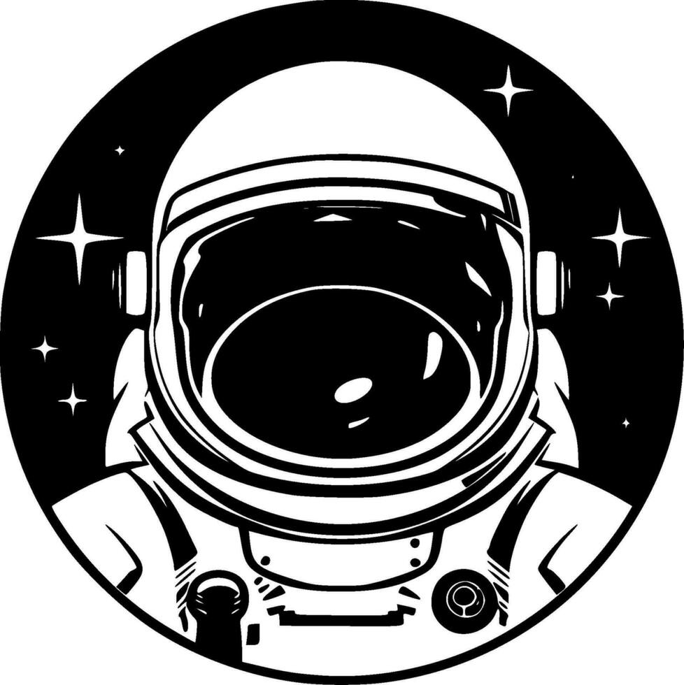 Astronaut, Minimalist and Simple Silhouette - Vector illustration