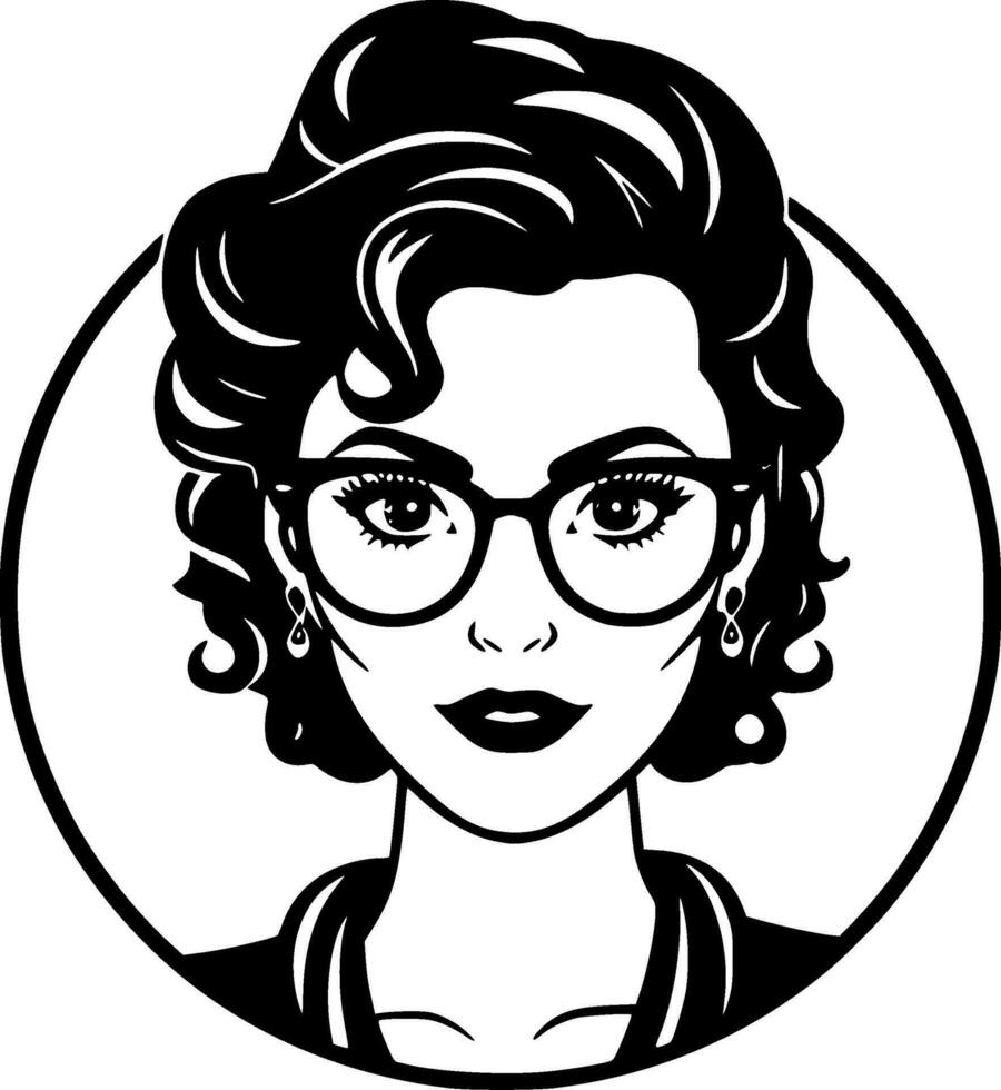 Teacher - Black and White Isolated Icon - Vector illustration