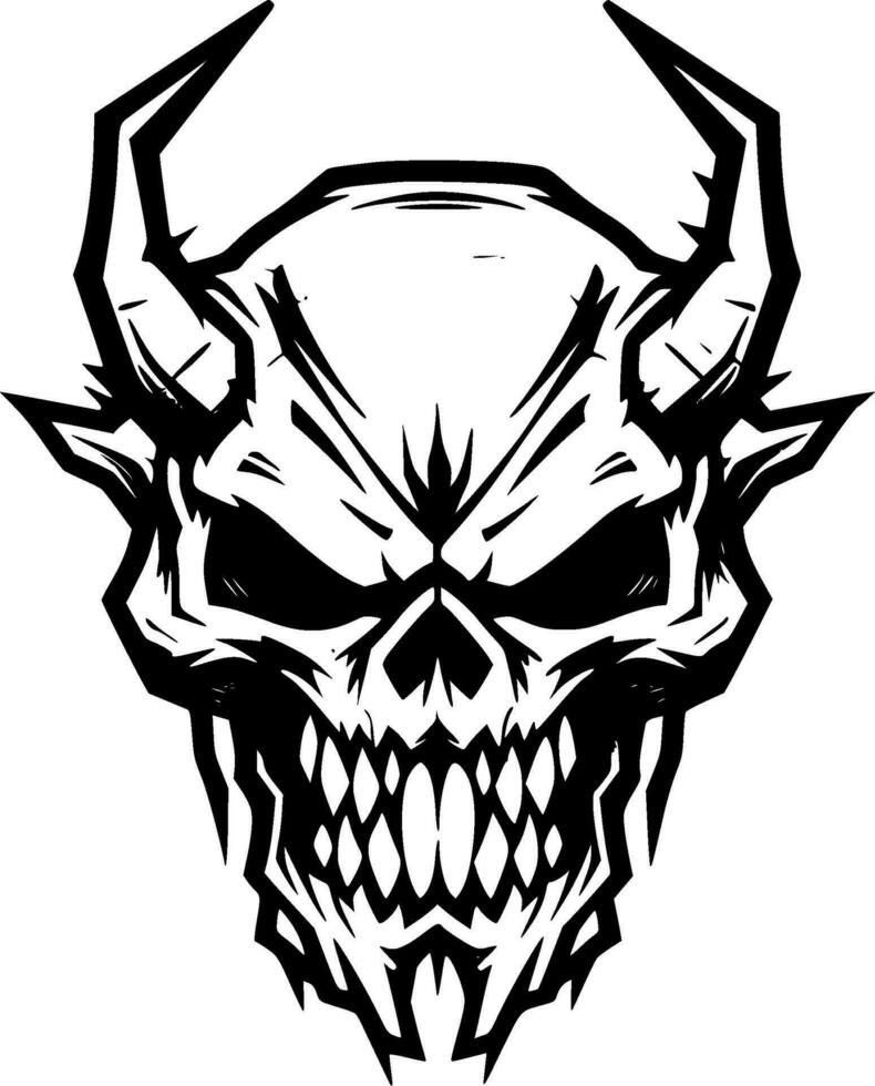 Skull, Minimalist and Simple Silhouette - Vector illustration