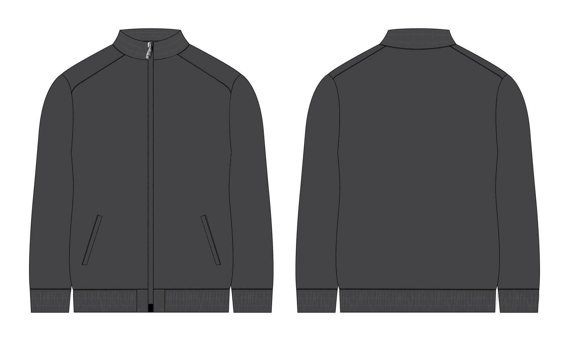 Long sleeve zipper with pocket tracksuits jacket sweatshirt technical ...