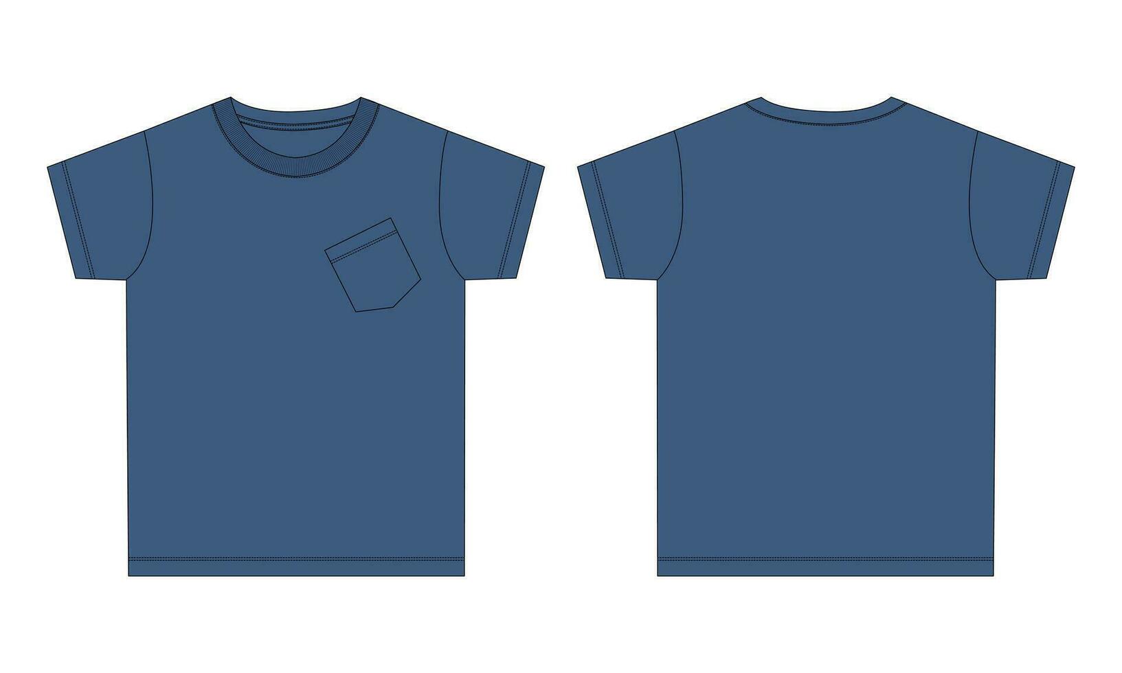 Baby boys T shirt vector illustration template front and back views