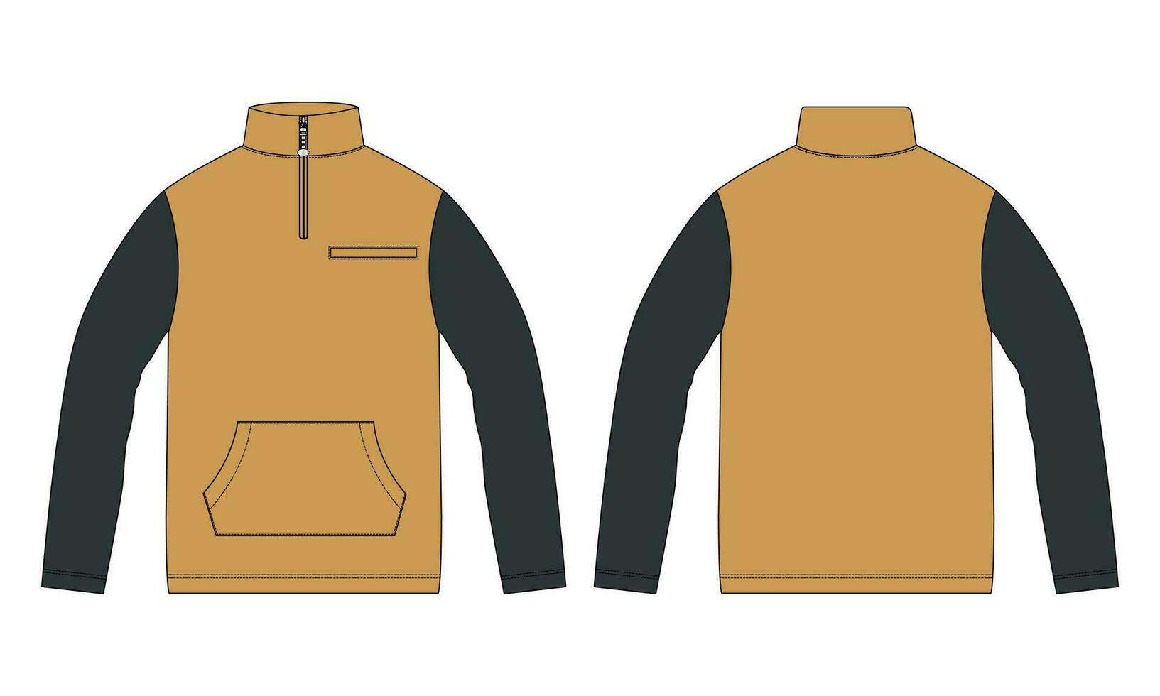 Long sleeve Jacket vector illustration template for men's and boys