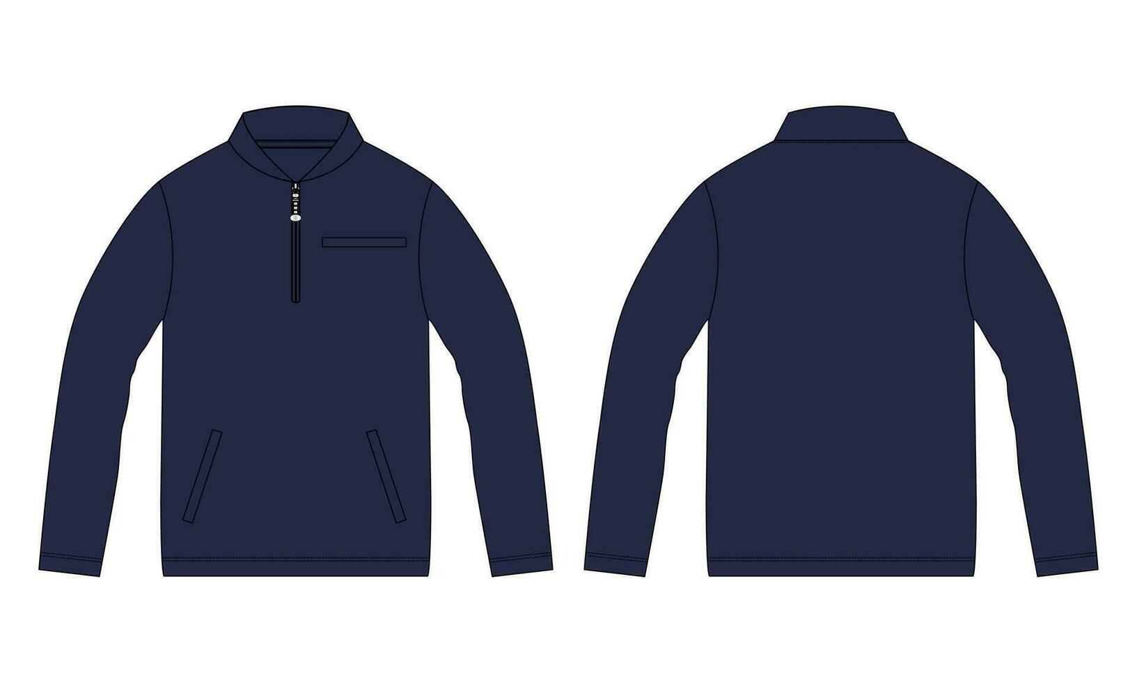 Long sleeve Jacket vector illustration template for men's and boys