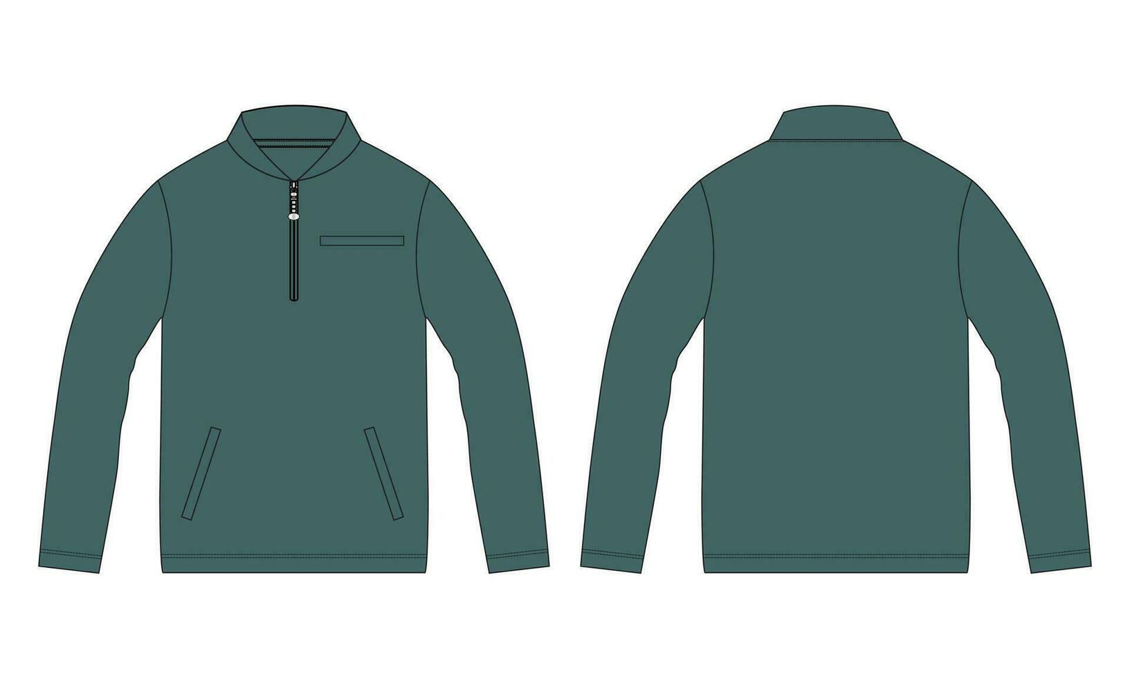 Long sleeve Jacket vector illustration template for men's and boys