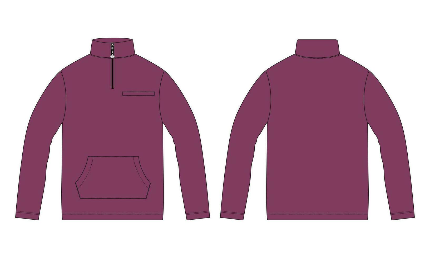 Long sleeve Jacket vector illustration template for men's and boys