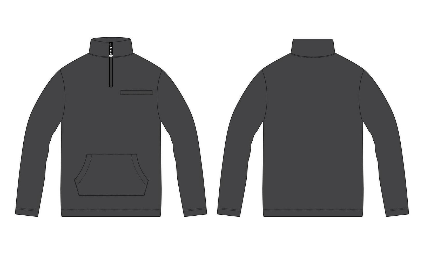 Long sleeve Jacket vector illustration template for men's and boys