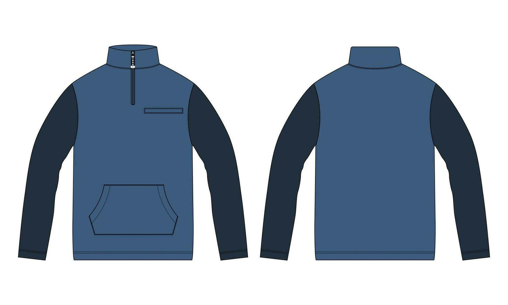 Long sleeve Jacket vector illustration template for men's and boys