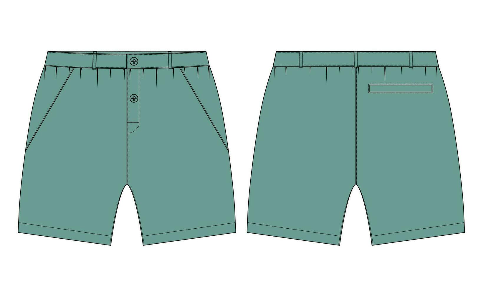 Shorts pant vector illustration template for men's and boys