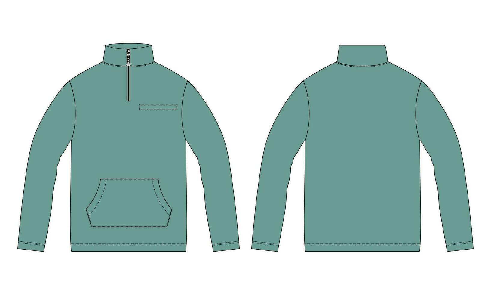 Long sleeve Jacket vector illustration template for men's and boys