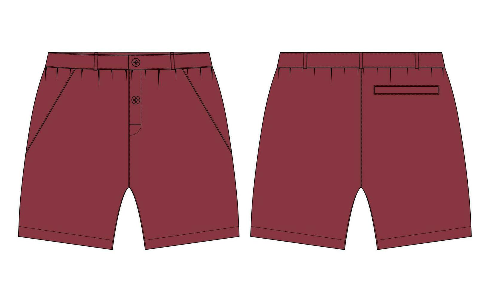 Shorts pant vector illustration template for men's and boys