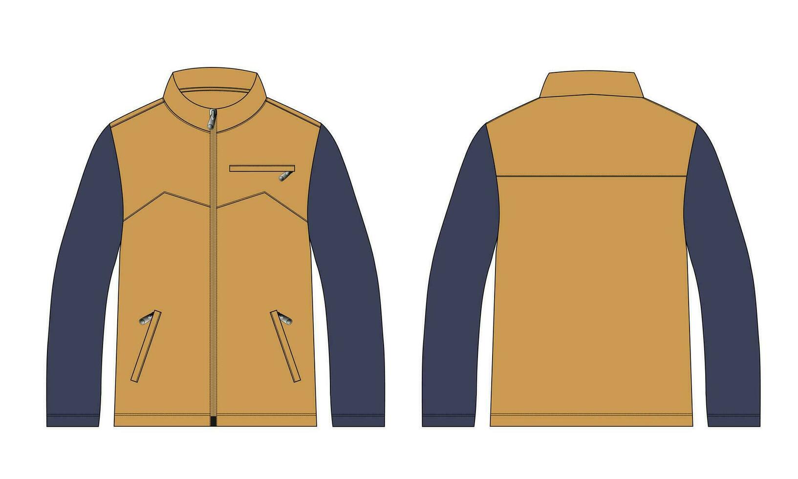 largo manga chaqueta vector ilustración modelo para de los hombres y Niños