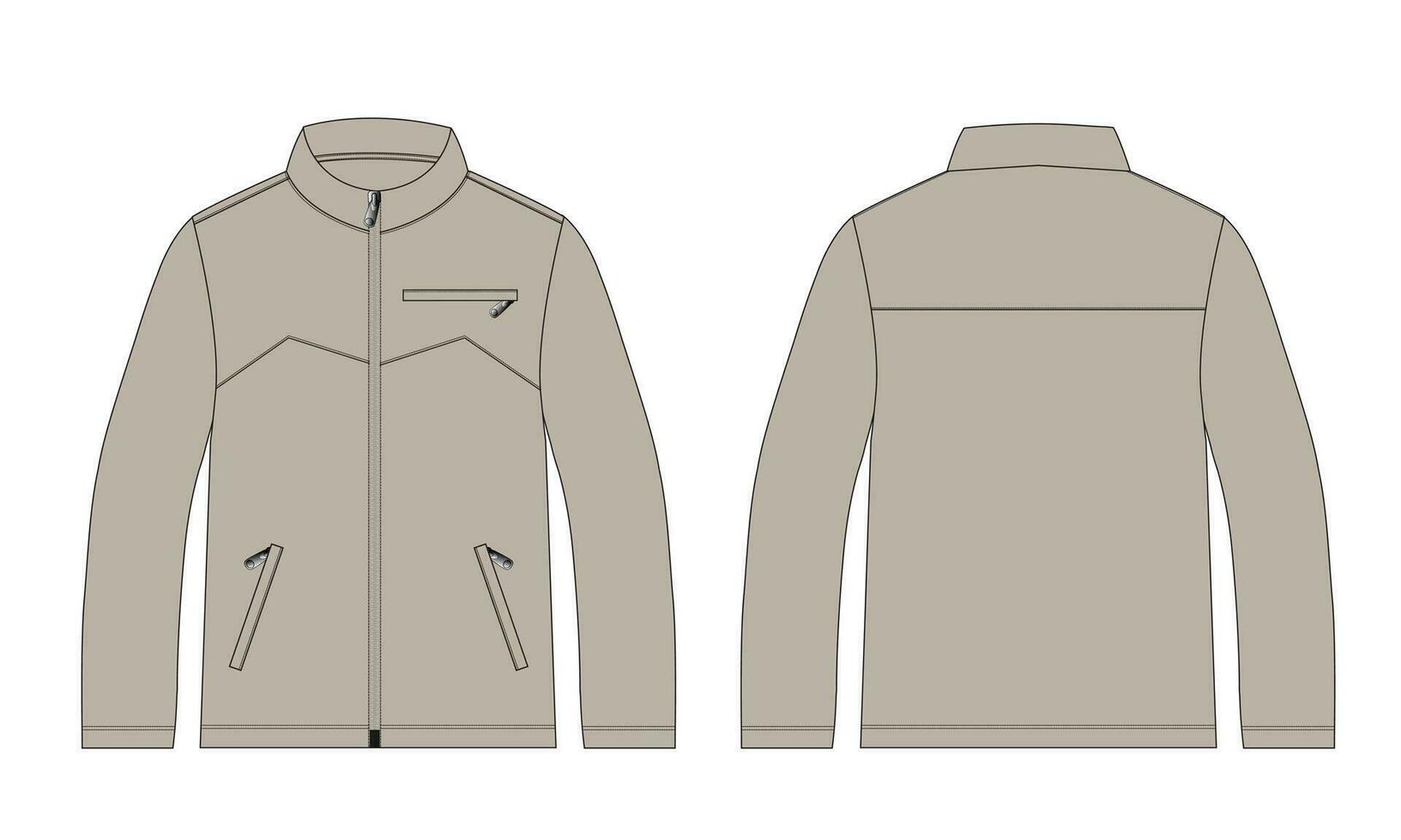 largo manga chaqueta vector ilustración modelo para de los hombres y Niños