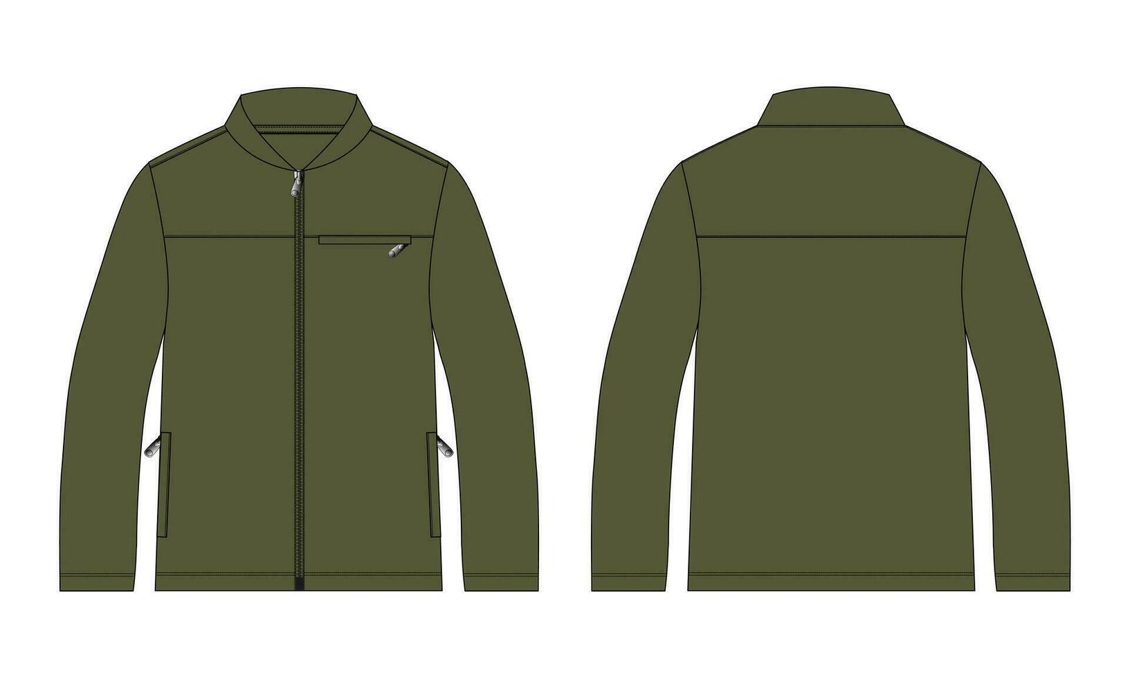largo manga chaqueta vector ilustración modelo para de los hombres y Niños