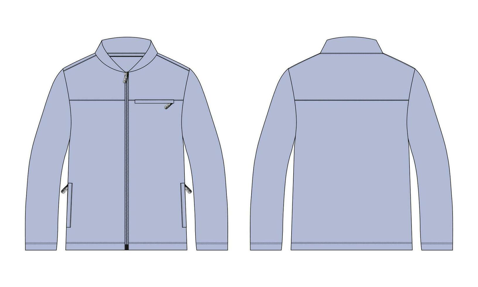 Long sleeve Jacket vector illustration template for men's and boys