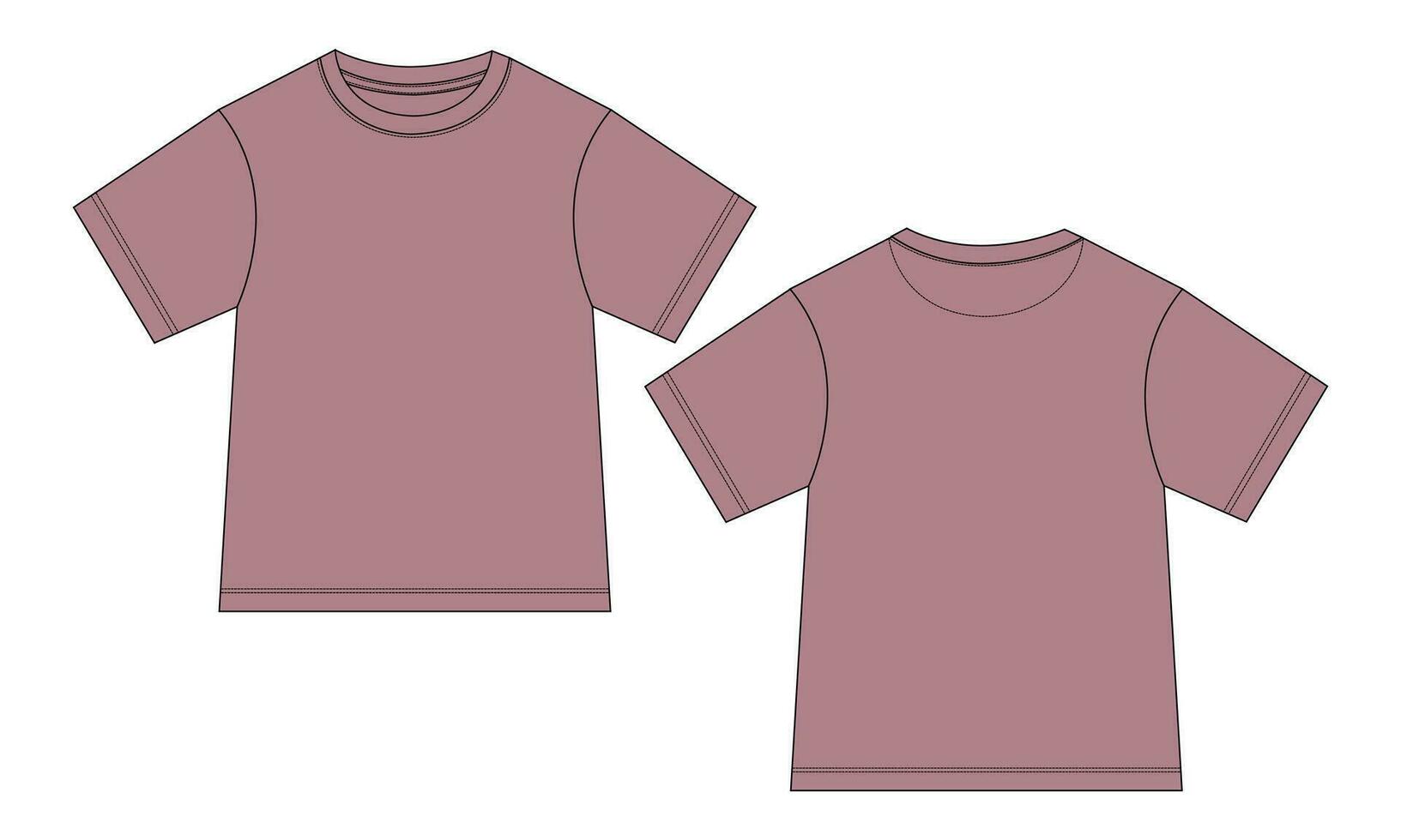 corto manga t camisa vector ilustración modelo para bebé Niños