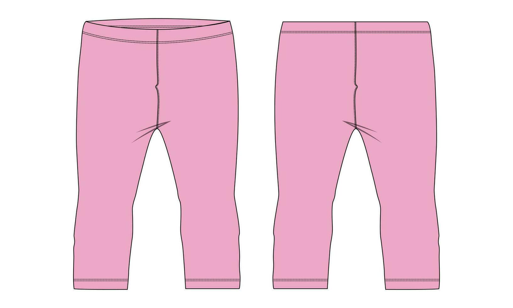 Legging pants Vector illustration template for baby girls