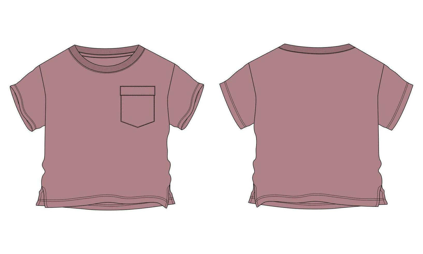 T shirt tops vector illustration template for kids