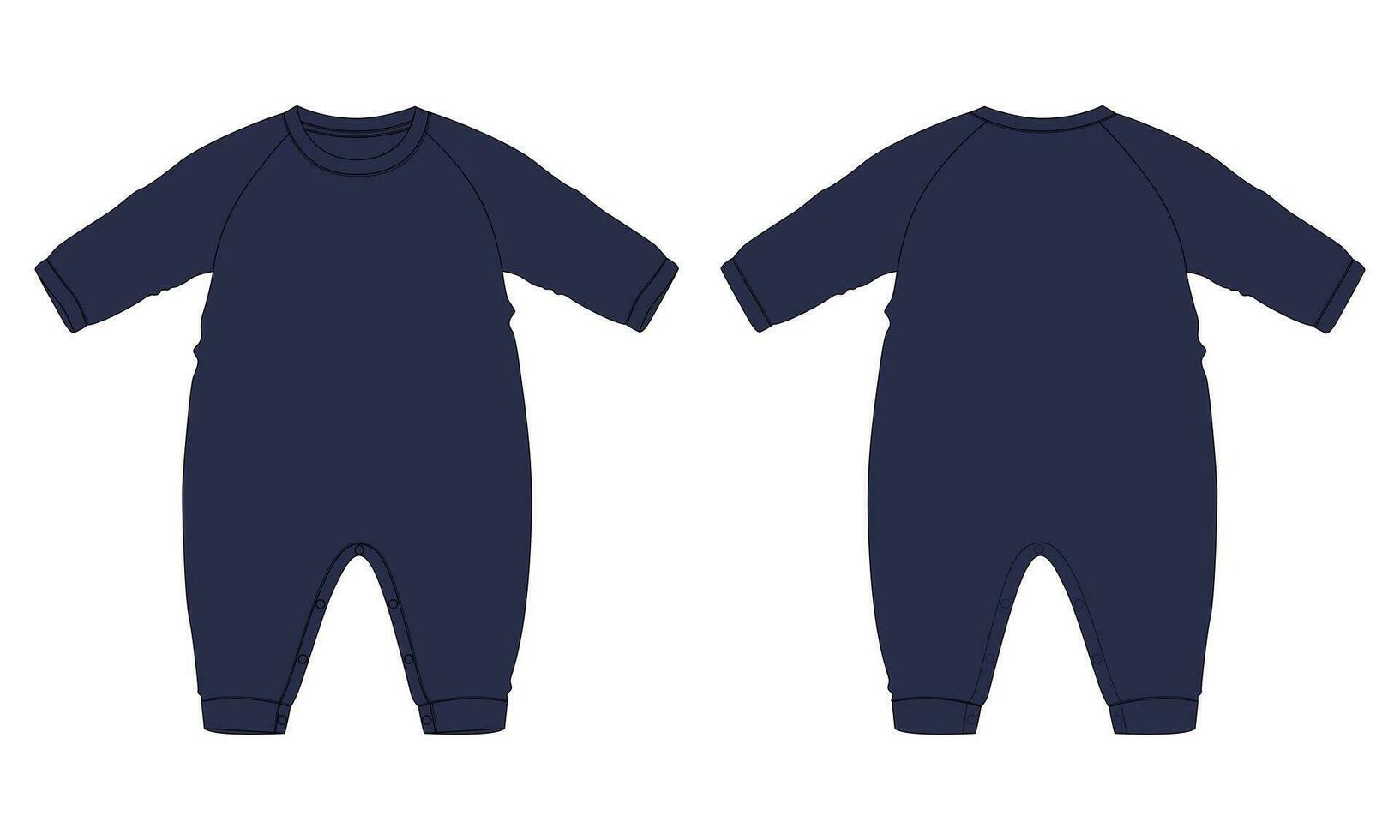 All in one bodysuit vector illustration template for kids