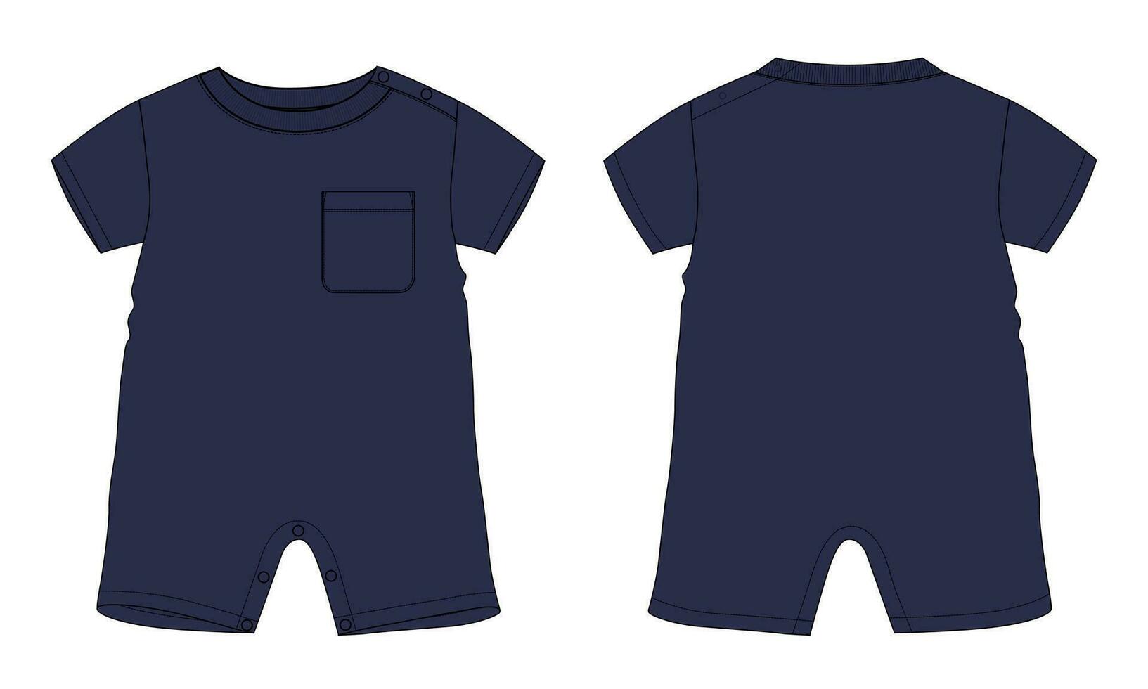 Baby bodysuit Romper Vector illustration template for children