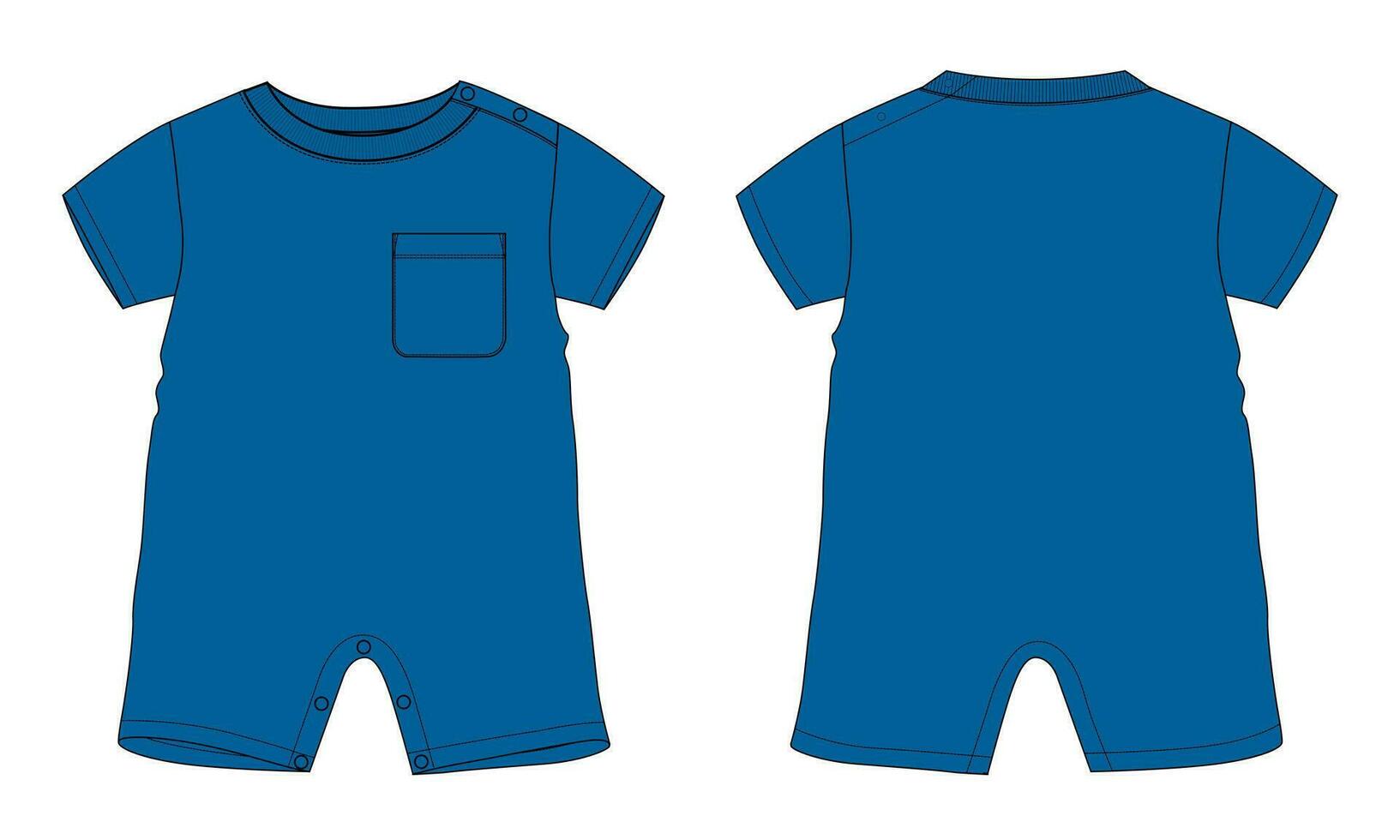 Baby bodysuit Romper Vector illustration template for children