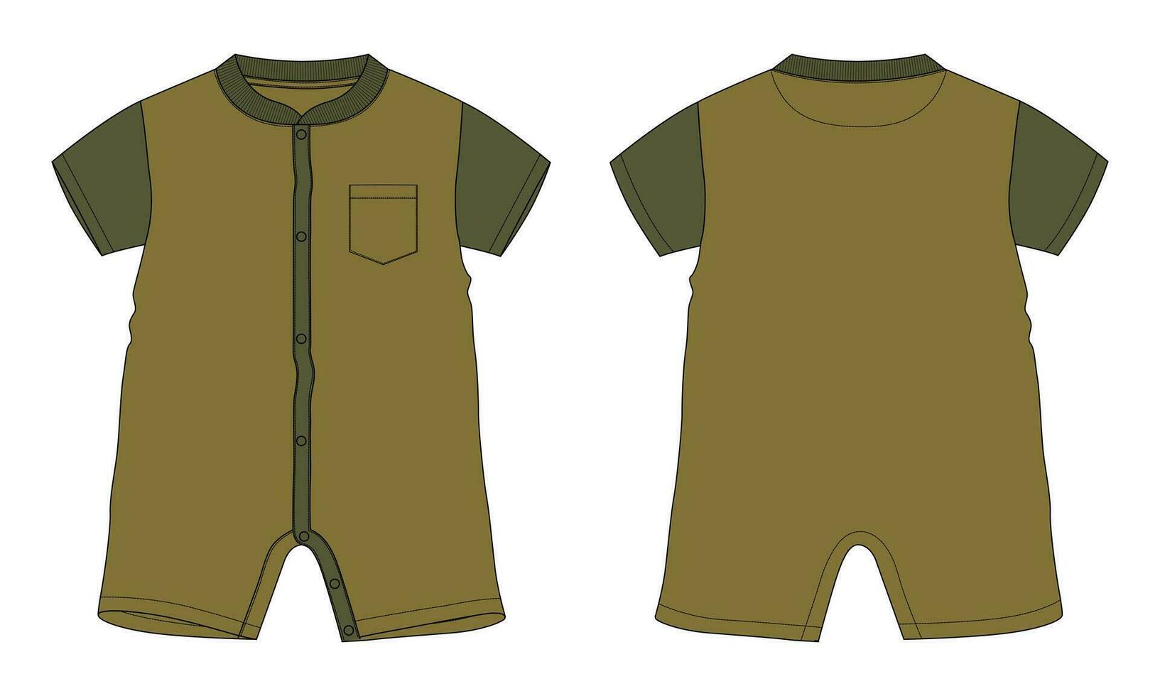 Baby bodysuit Romper Vector illustration template for children