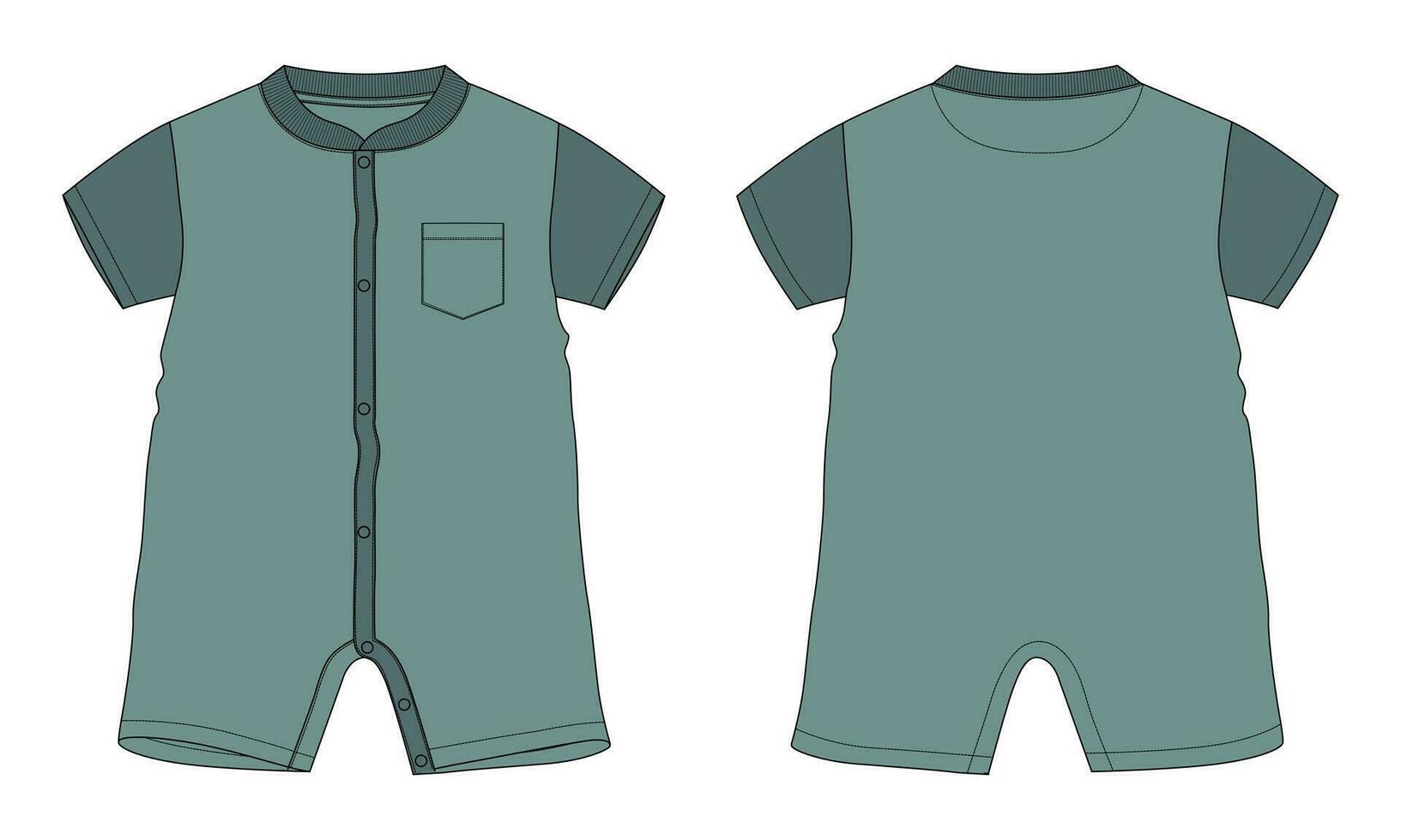 Baby bodysuit Romper Vector illustration template for children