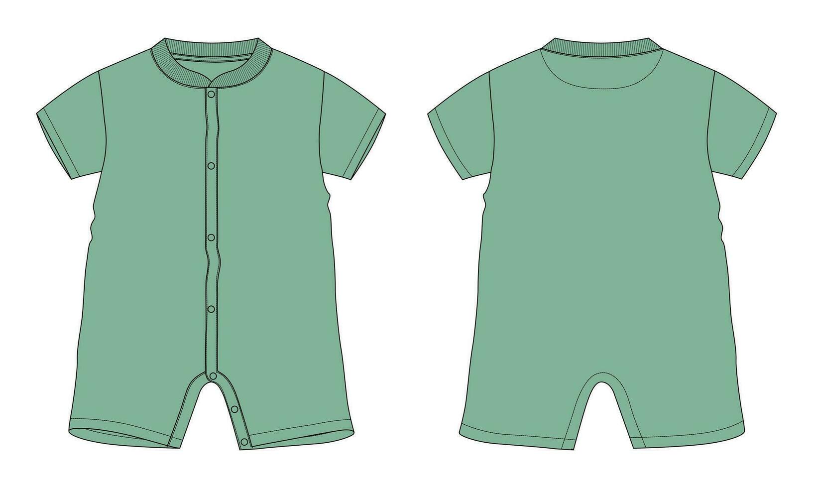 Baby bodysuit Romper Vector illustration template for children