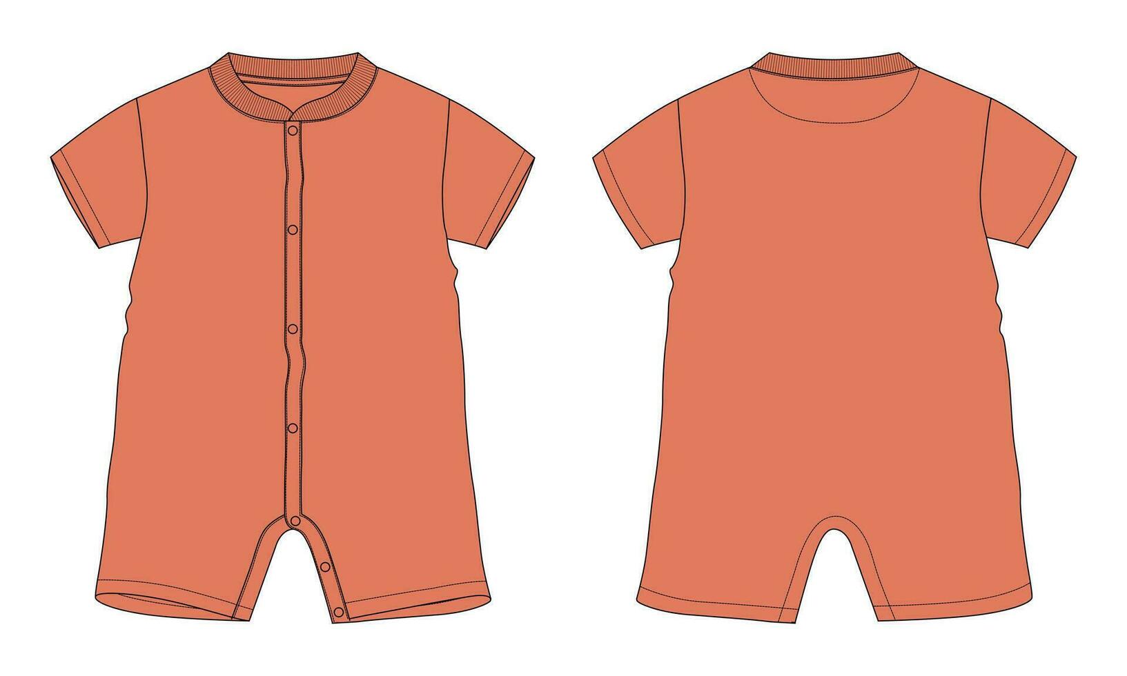 Baby bodysuit Romper Vector illustration template for children