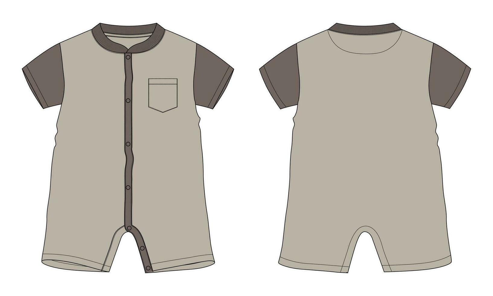 Baby bodysuit Romper Vector illustration template for children