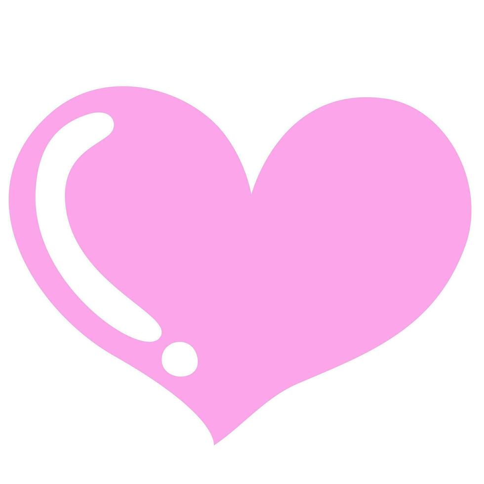 pink heart with a bubble in the middle vector